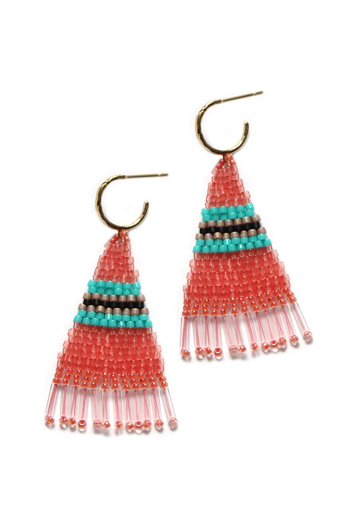 BRIE BEADED FRINGE EARRINGS BY BLUMA PROJECT 11 BRIE BEADED FRINGE EARRINGS BY BLUMA PROJECT