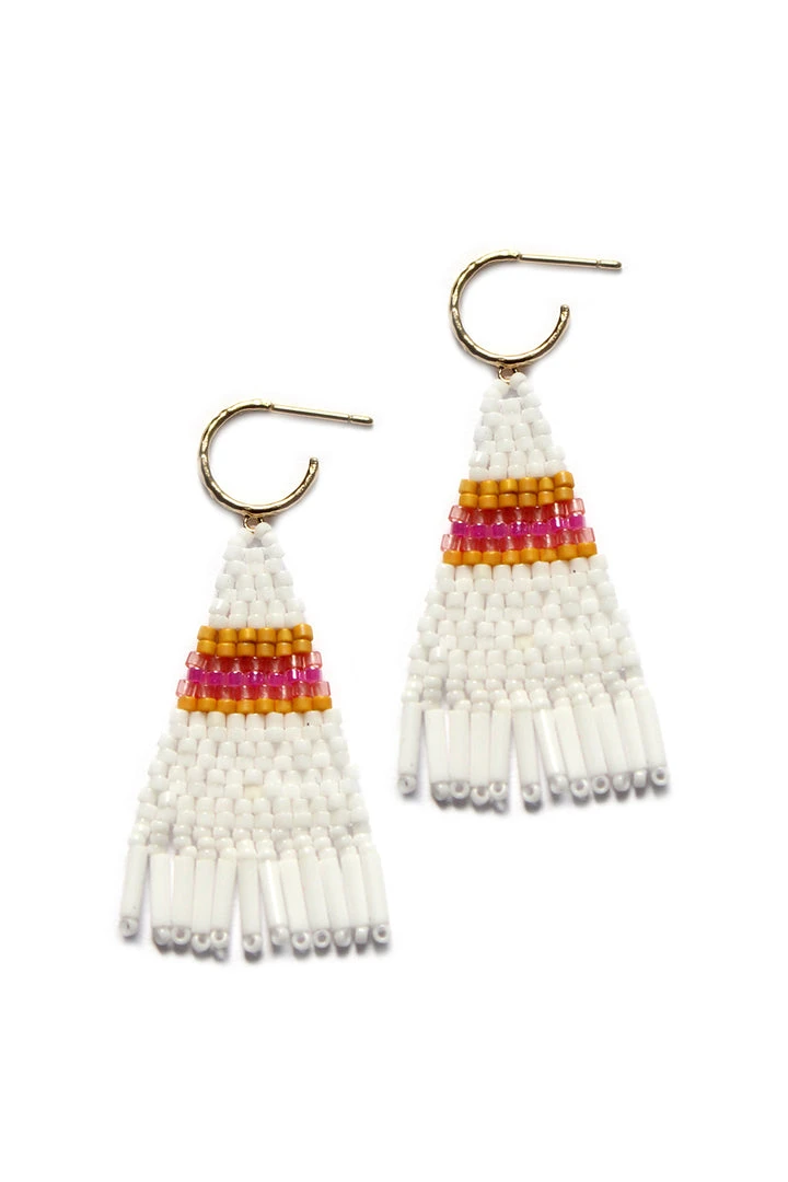 BRIE BEADED FRINGE EARRINGS BY BLUMA PROJECT 3 BRIE BEADED FRINGE EARRINGS BY BLUMA PROJECT