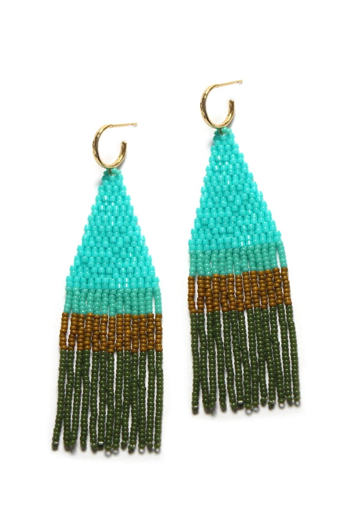 FRANJA BEADED FRINGE EARRINGS BY BLUMA PROJECT Womens 3 FRANJA BEADED FRINGE EARRINGS BY BLUMA PROJECT Womens