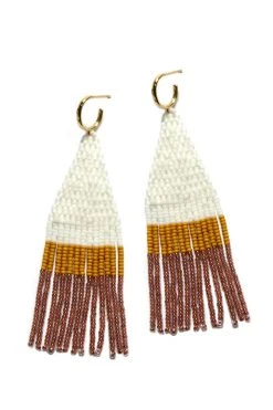 FRANJA BEADED FRINGE EARRINGS BY BLUMA PROJECT Womens 29 FRANJA BEADED FRINGE EARRINGS BY BLUMA PROJECT Womens