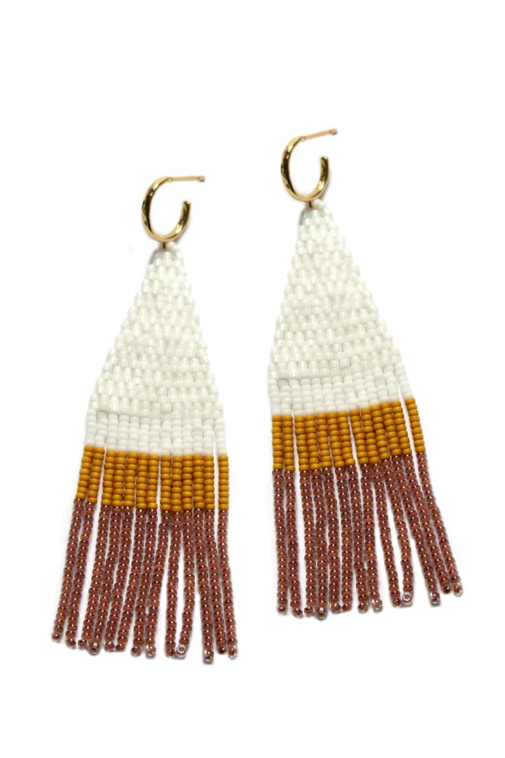FRANJA BEADED FRINGE EARRINGS BY BLUMA PROJECT Womens 7 FRANJA BEADED FRINGE EARRINGS BY BLUMA PROJECT Womens