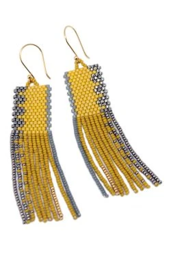 Velvet By Graham & Spencer PAOLA BEADED FRINGE EARRINGS BY BLUMA PROJECT