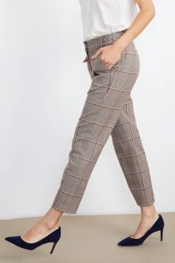 Velvet By Graham & Spencer ABIGAIL PLAID STRAIGHT LEG PANT