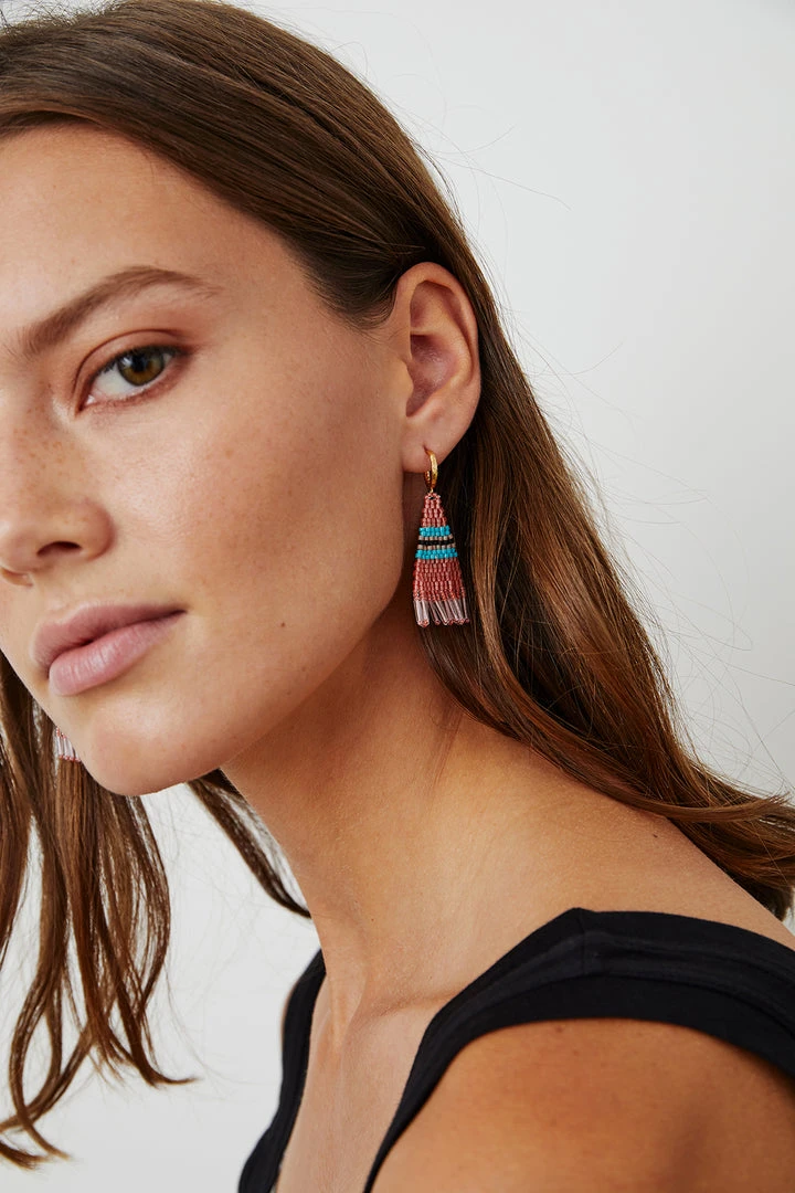 BRIE BEADED FRINGE EARRINGS BY BLUMA PROJECT 10 BRIE BEADED FRINGE EARRINGS BY BLUMA PROJECT