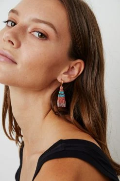 BRIE BEADED FRINGE EARRINGS BY BLUMA PROJECT 20 BRIE BEADED FRINGE EARRINGS BY BLUMA PROJECT