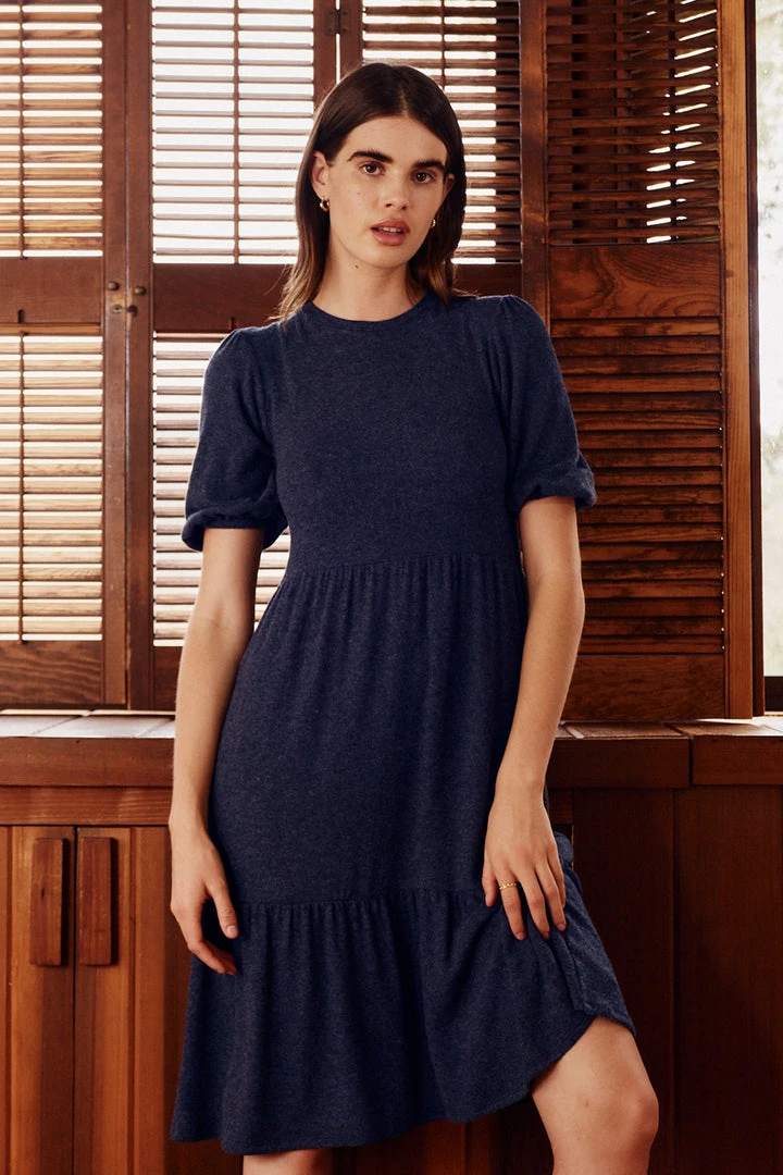 Velvet By Graham & Spencer Womens BRIE PUFF SLEEVE DRESS 2 Velvet By Graham & Spencer Womens BRIE PUFF SLEEVE DRESS