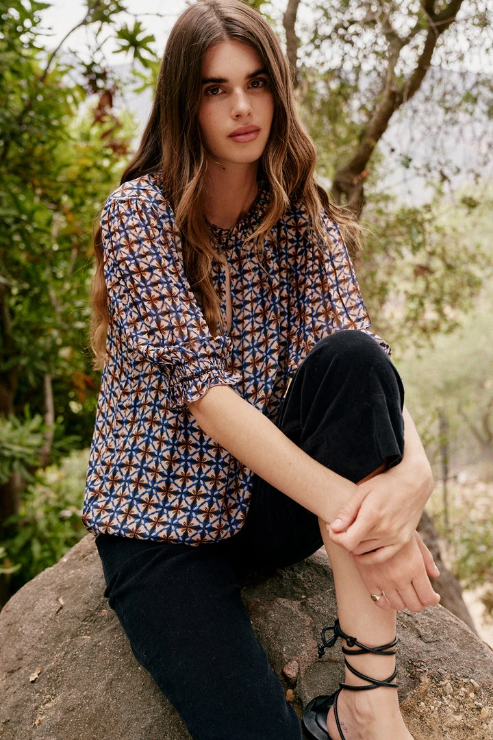 Velvet By Graham & Spencer CADENCE PRINTED BLOUSE 2 Velvet By Graham & Spencer CADENCE PRINTED BLOUSE