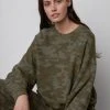 Velvet By Graham & Spencer ANDREA CAMO SWEATSHIRT