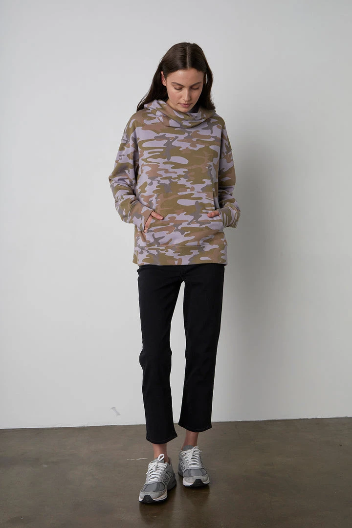 Velvet By Graham & Spencer HAYDEN CAMO HOODIE Womens 2 Velvet By Graham & Spencer HAYDEN CAMO HOODIE Womens