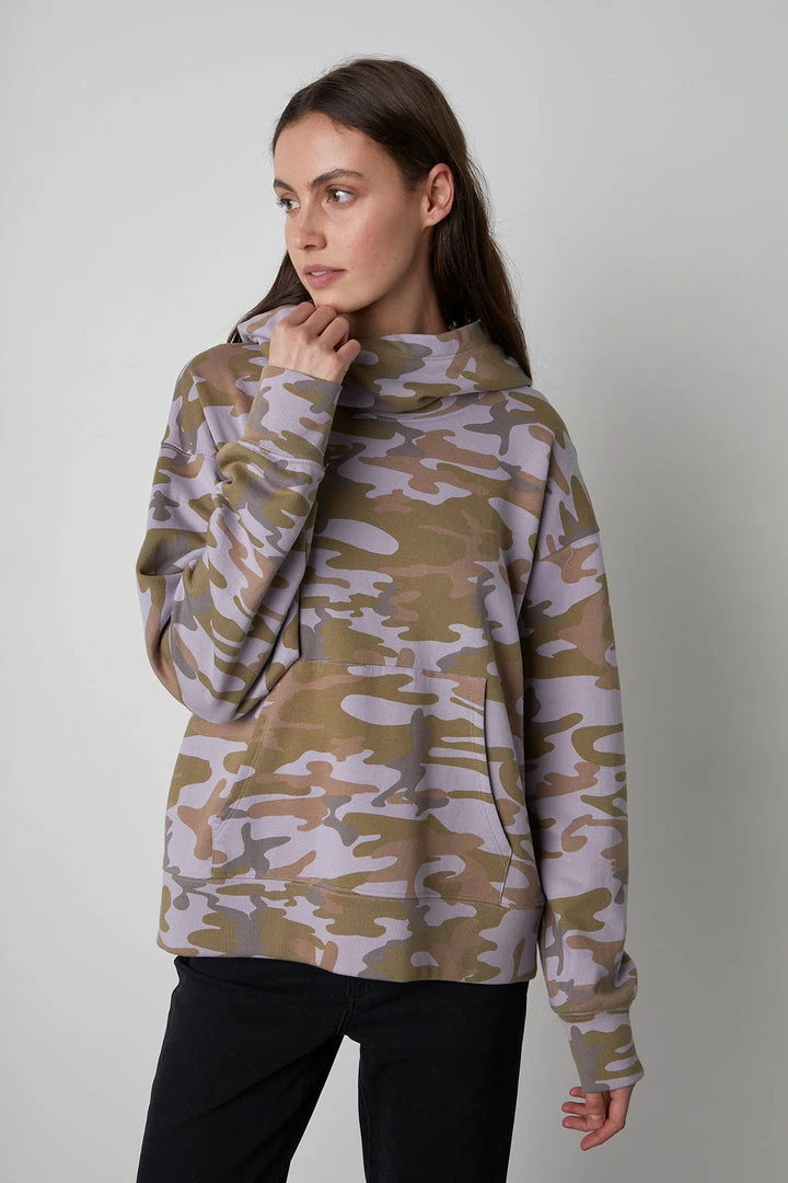 Velvet By Graham & Spencer HAYDEN CAMO HOODIE Womens 1 Velvet By Graham & Spencer HAYDEN CAMO HOODIE Womens