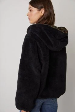 Velvet By Graham & Spencer AUDREE REVERSIBLE CAMO SHERPA JACKET Womens