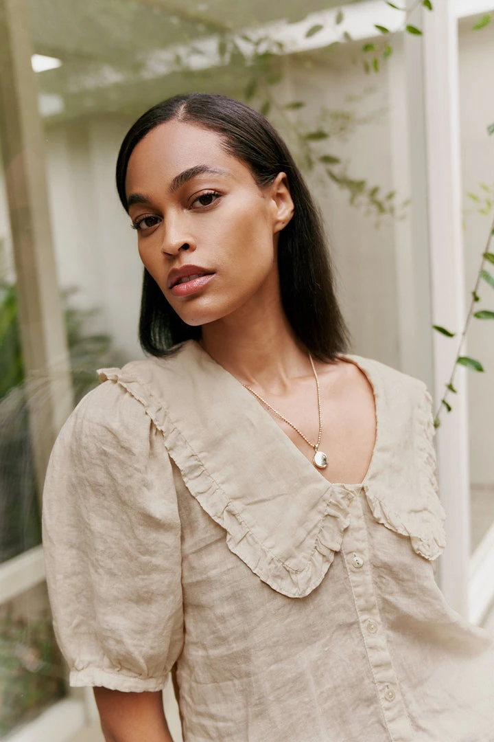 Velvet By Graham & Spencer CARAH LINEN BLOUSE 10 Velvet By Graham & Spencer CARAH LINEN BLOUSE