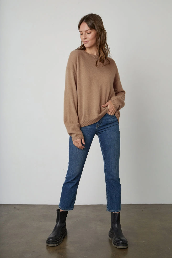 Velvet By Graham & Spencer BRYNNE CASHMERE CREW NECK SWEATER 2 Velvet By Graham & Spencer BRYNNE CASHMERE CREW NECK SWEATER