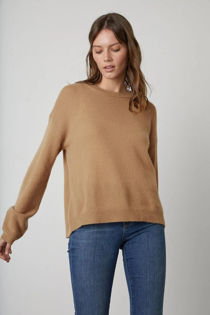 Velvet By Graham & Spencer BRYNNE CASHMERE CREW NECK SWEATER 1 Velvet By Graham & Spencer BRYNNE CASHMERE CREW NECK SWEATER