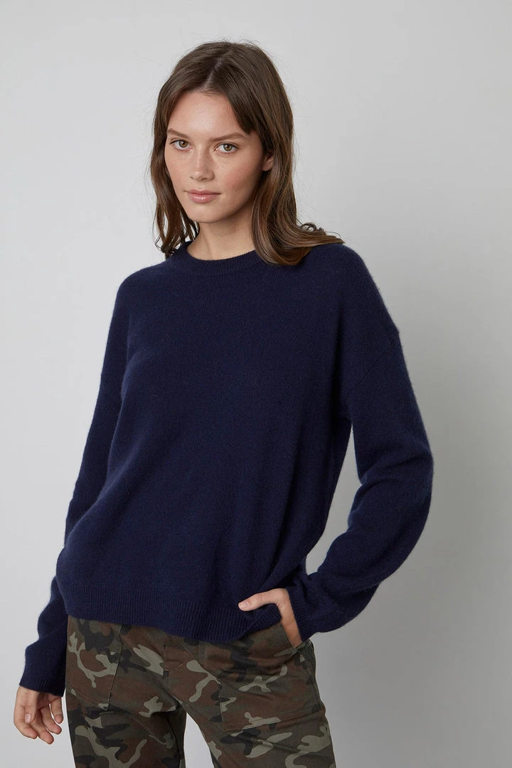 Velvet By Graham & Spencer BRYNNE CASHMERE CREW NECK SWEATER 1 Velvet By Graham & Spencer BRYNNE CASHMERE CREW NECK SWEATER