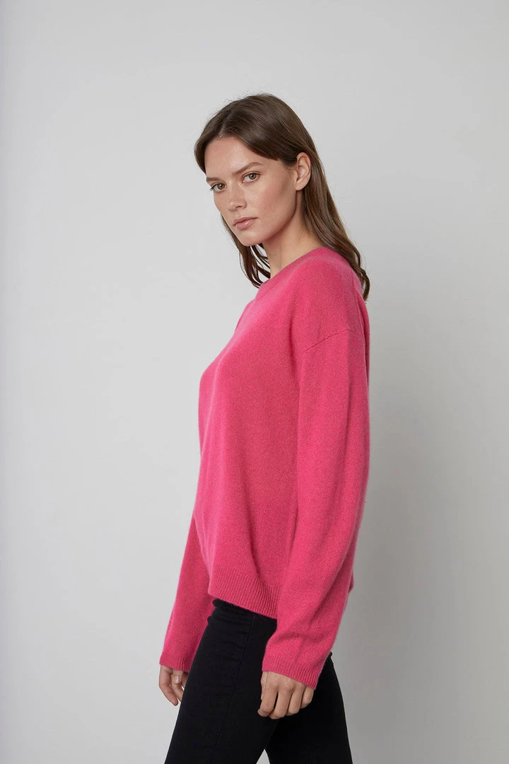Velvet By Graham & Spencer BRYNNE CASHMERE CREW NECK SWEATER 8 Velvet By Graham & Spencer BRYNNE CASHMERE CREW NECK SWEATER