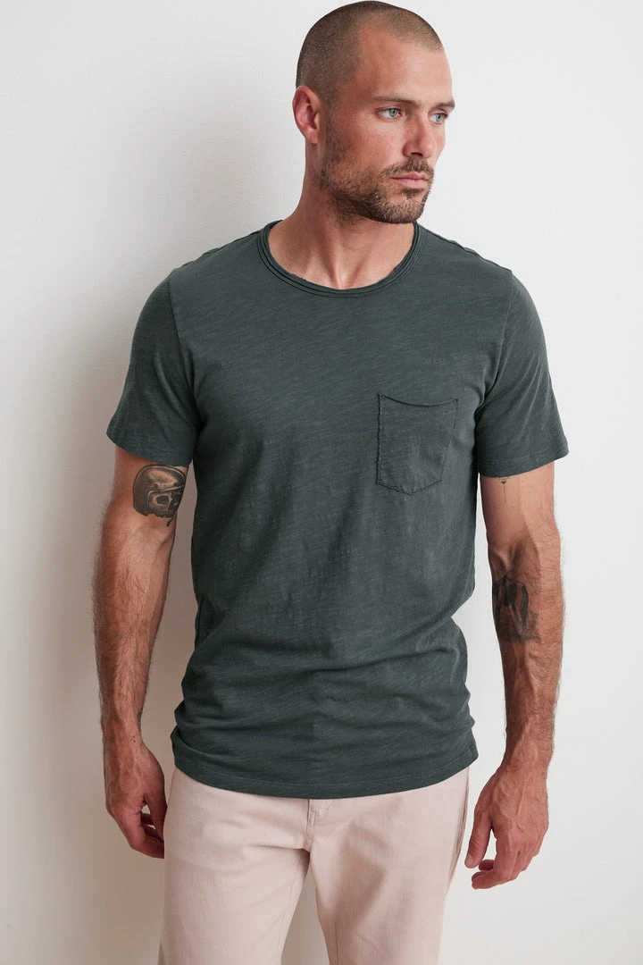 Velvet By Graham & Spencer CHAD RAW EDGE COTTON SLUB POCKET TEE 5 Velvet By Graham & Spencer CHAD RAW EDGE COTTON SLUB POCKET TEE