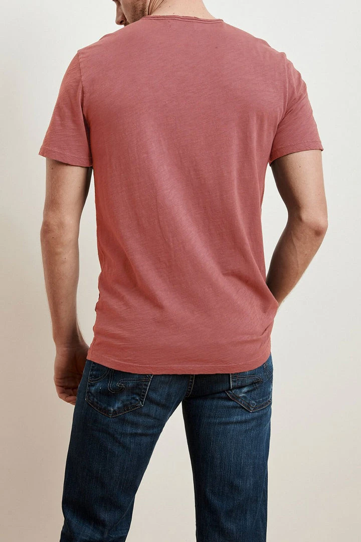 Velvet By Graham & Spencer Mens CHAD RAW EDGE COTTON SLUB POCKET TEE 45 Velvet By Graham & Spencer Mens CHAD RAW EDGE COTTON SLUB POCKET TEE