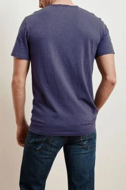 Velvet By Graham & Spencer Mens CHAD RAW EDGE COTTON SLUB POCKET TEE 95 Velvet By Graham & Spencer Mens CHAD RAW EDGE COTTON SLUB POCKET TEE
