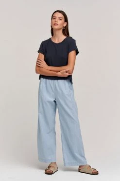 Velvet By Graham & Spencer BROOKLYN CHAMBRAY WIDE LEG PANT Womens