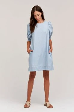 Velvet By Graham & Spencer NAOMI CHAMBRAY SHIFT DRESS 7 Velvet By Graham & Spencer NAOMI CHAMBRAY SHIFT DRESS