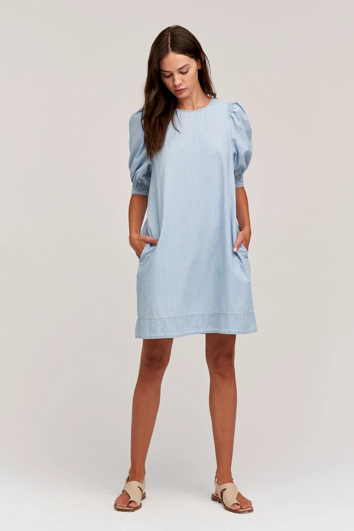 Velvet By Graham & Spencer NAOMI CHAMBRAY SHIFT DRESS 3 Velvet By Graham & Spencer NAOMI CHAMBRAY SHIFT DRESS