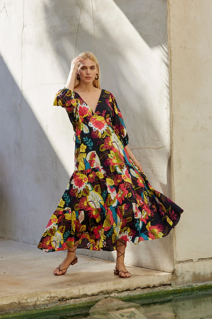 Velvet By Graham & Spencer CHLOE PRINTED MAXI DRESS 4 Velvet By Graham & Spencer CHLOE PRINTED MAXI DRESS