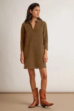 Velvet By Graham & Spencer LANA CORDUROY SHIRT DRESS