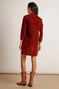 Velvet By Graham & Spencer LANA CORDUROY SHIRT DRESS