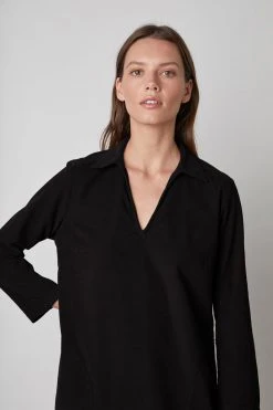 Velvet By Graham & Spencer LANA CORDUROY SHIRT DRESS
