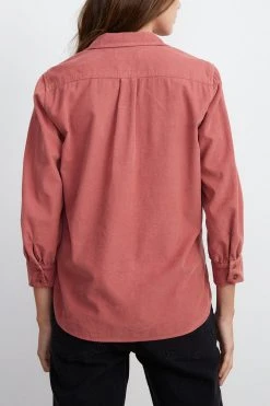 Velvet By Graham & Spencer Womens SUKI CORDUROY BUTTON-UP SHIRT 7 Velvet By Graham & Spencer Womens SUKI CORDUROY BUTTON-UP SHIRT