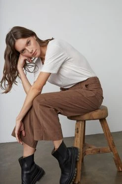 Velvet By Graham & Spencer VERA CORDUROY WIDE LEG PANT Womens 23 Velvet By Graham & Spencer VERA CORDUROY WIDE LEG PANT Womens