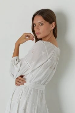 Velvet By Graham & Spencer Womens GRACIE COTTON EYELET DRESS 11 Velvet By Graham & Spencer Womens GRACIE COTTON EYELET DRESS