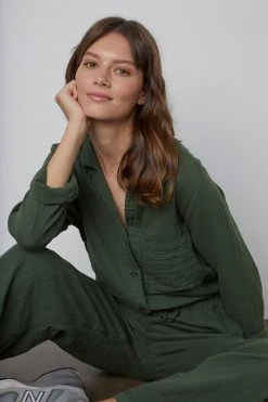 Velvet By Graham & Spencer ALISON COTTON GAUZE JUMPSUIT