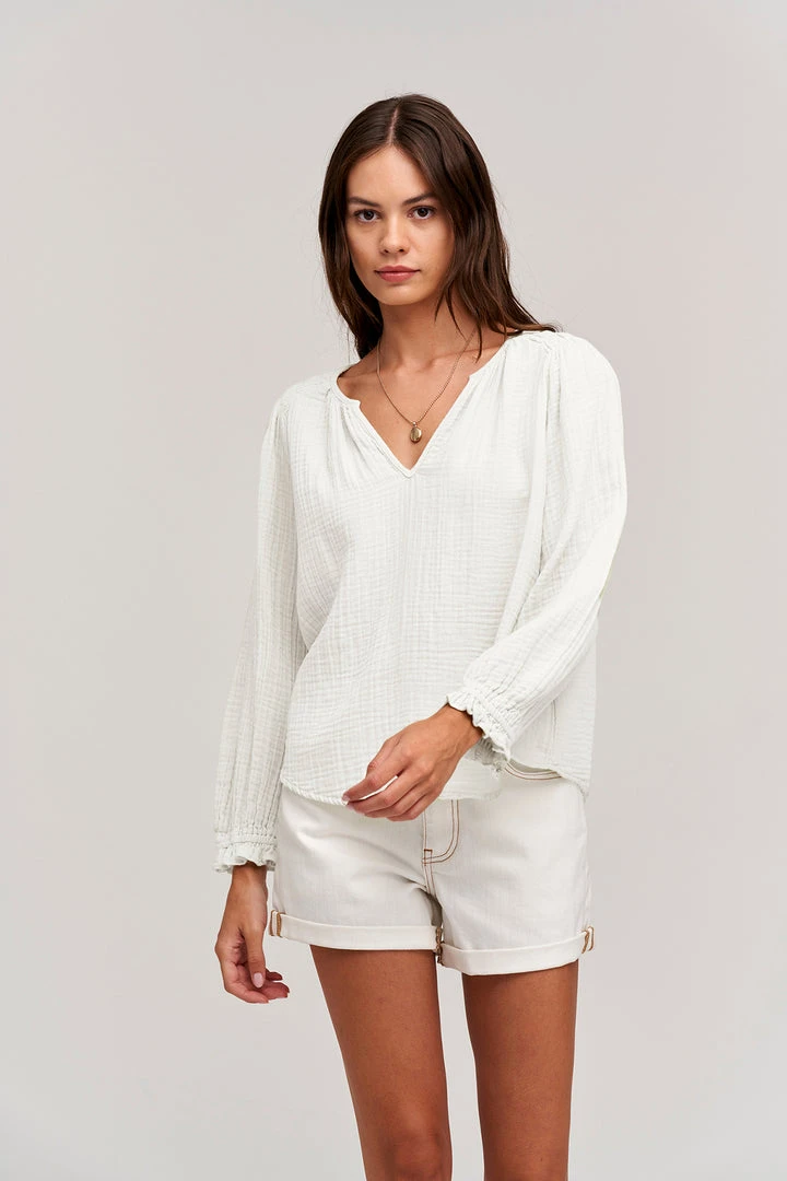Velvet By Graham & Spencer ANTONIA COTTON GAUZE BLOUSE 4 Velvet By Graham & Spencer ANTONIA COTTON GAUZE BLOUSE