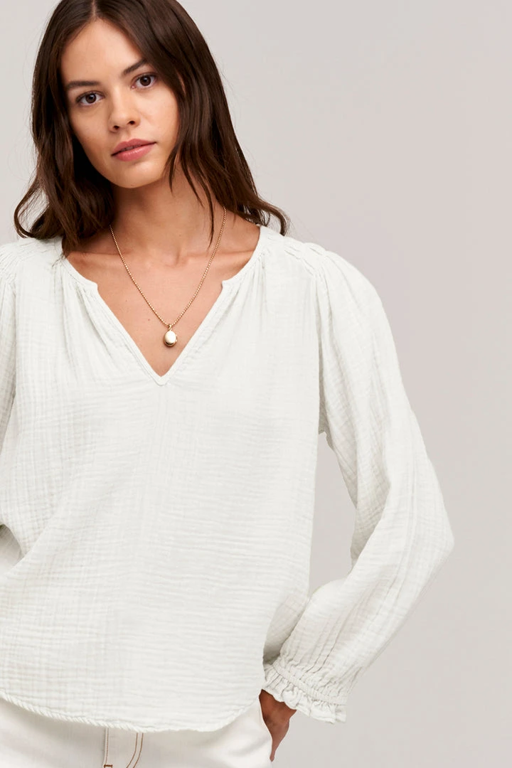 Velvet By Graham & Spencer ANTONIA COTTON GAUZE BLOUSE 2 Velvet By Graham & Spencer ANTONIA COTTON GAUZE BLOUSE