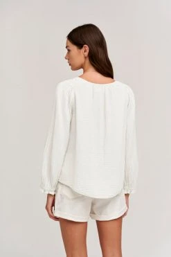 Velvet By Graham & Spencer ANTONIA COTTON GAUZE BLOUSE 7 Velvet By Graham & Spencer ANTONIA COTTON GAUZE BLOUSE