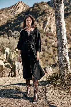 Velvet By Graham & Spencer BETHANY COTTON GAUZE DRESS Womens