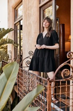 Velvet By Graham & Spencer Womens CLARISSA COTTON GAUZE TIERED DRESS 13 Velvet By Graham & Spencer Womens CLARISSA COTTON GAUZE TIERED DRESS