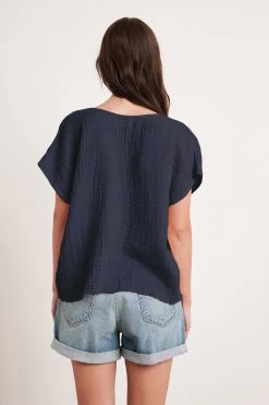 Velvet By Graham & Spencer ELSA COTTON GAUZE TOP