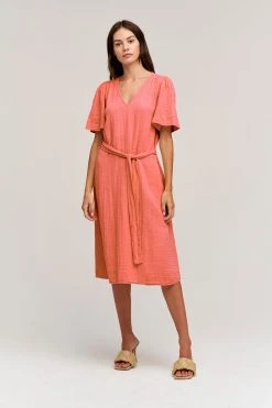 Velvet By Graham & Spencer HAZEL COTTON GAUZE MIDI DRESS 18 Velvet By Graham & Spencer HAZEL COTTON GAUZE MIDI DRESS