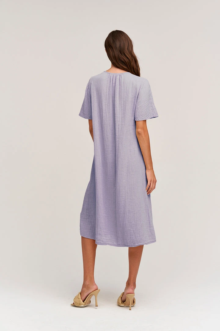 Velvet By Graham & Spencer HAZEL COTTON GAUZE MIDI DRESS 12 Velvet By Graham & Spencer HAZEL COTTON GAUZE MIDI DRESS
