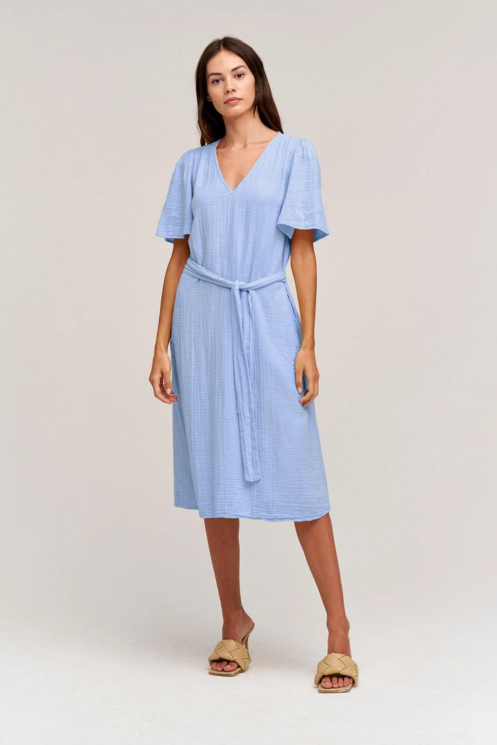 Velvet By Graham & Spencer HAZEL COTTON GAUZE MIDI DRESS 9 Velvet By Graham & Spencer HAZEL COTTON GAUZE MIDI DRESS