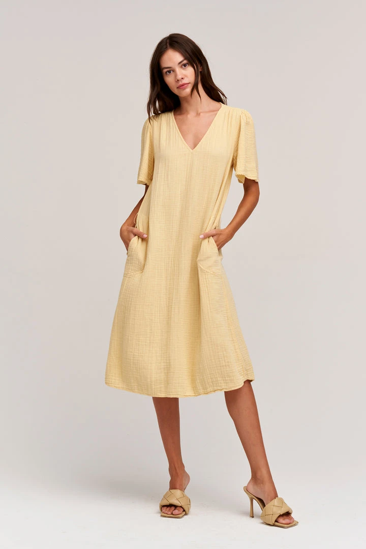 Velvet By Graham & Spencer HAZEL COTTON GAUZE MIDI DRESS 4 Velvet By Graham & Spencer HAZEL COTTON GAUZE MIDI DRESS