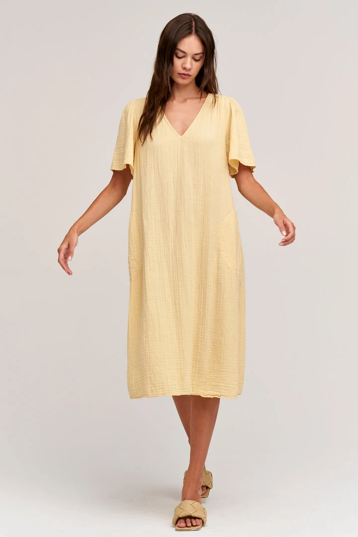 Velvet By Graham & Spencer HAZEL COTTON GAUZE MIDI DRESS 3 Velvet By Graham & Spencer HAZEL COTTON GAUZE MIDI DRESS
