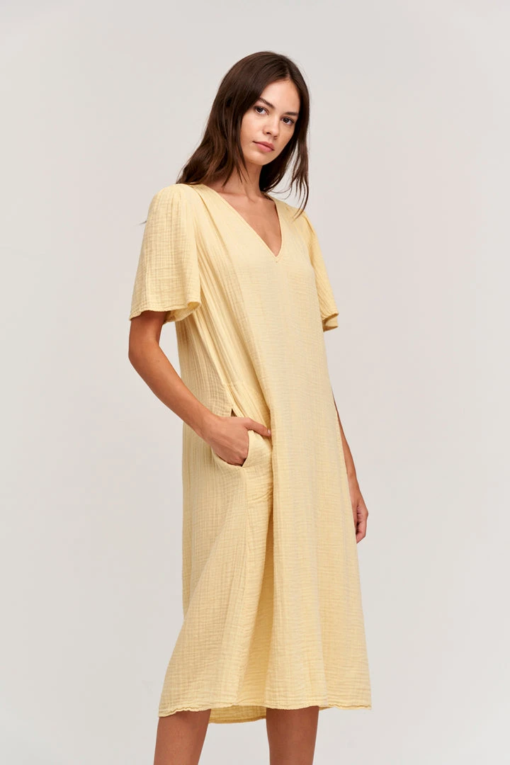 Velvet By Graham & Spencer HAZEL COTTON GAUZE MIDI DRESS 1 Velvet By Graham & Spencer HAZEL COTTON GAUZE MIDI DRESS