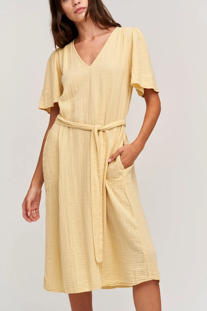 Velvet By Graham & Spencer HAZEL COTTON GAUZE MIDI DRESS 2 Velvet By Graham & Spencer HAZEL COTTON GAUZE MIDI DRESS