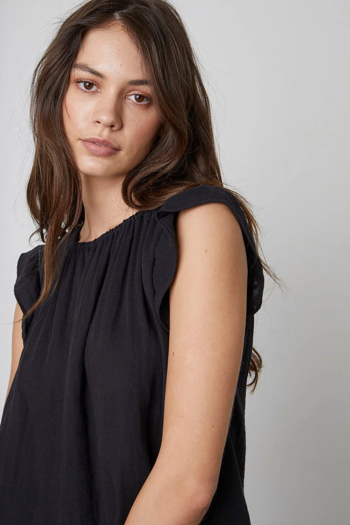 Velvet By Graham & Spencer KAIA COTTON GAUZE BLOUSE 13 Velvet By Graham & Spencer KAIA COTTON GAUZE BLOUSE