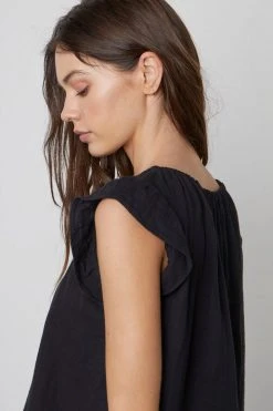 Velvet By Graham & Spencer KAIA COTTON GAUZE BLOUSE 35 Velvet By Graham & Spencer KAIA COTTON GAUZE BLOUSE