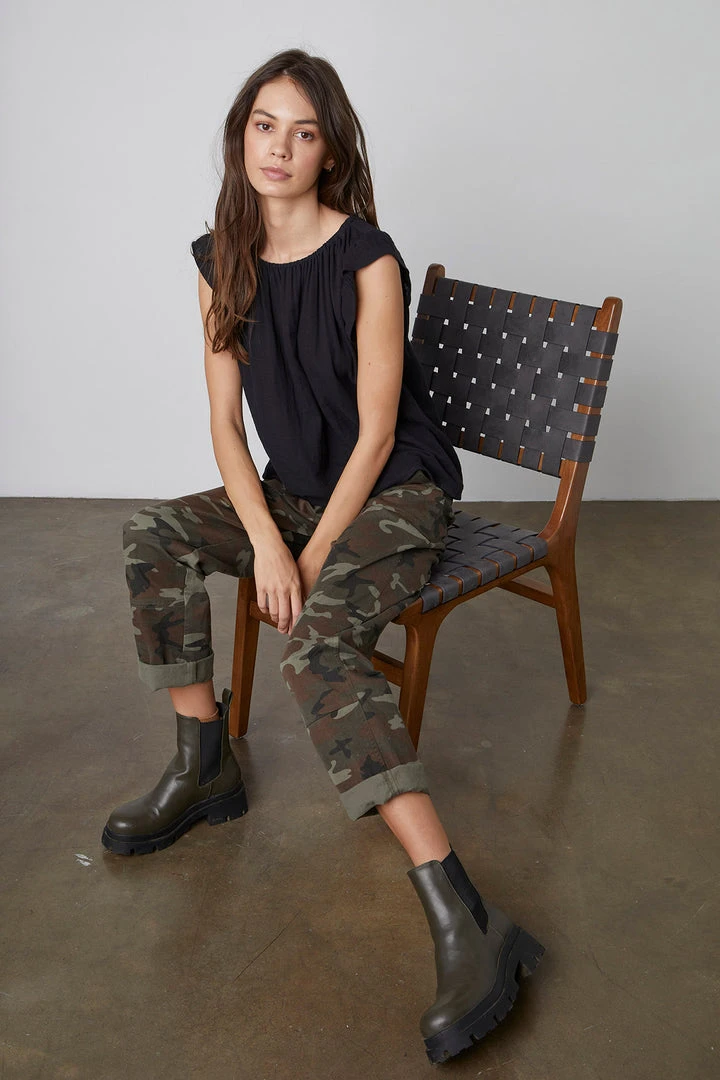 Velvet By Graham & Spencer Womens OTTIE STRAIGHT LEG CAMO PANT 5 Velvet By Graham & Spencer Womens OTTIE STRAIGHT LEG CAMO PANT